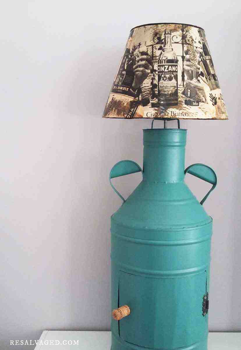 decoupage lampshade