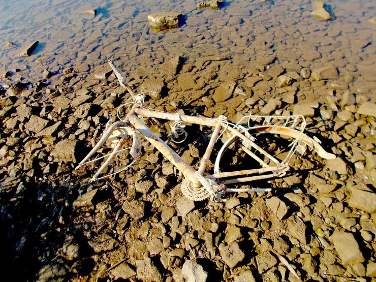 bicycle found in water