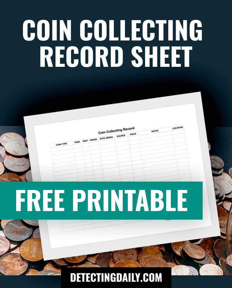 Free Printable Coin Collection Record Tracker Template Resalvaged 