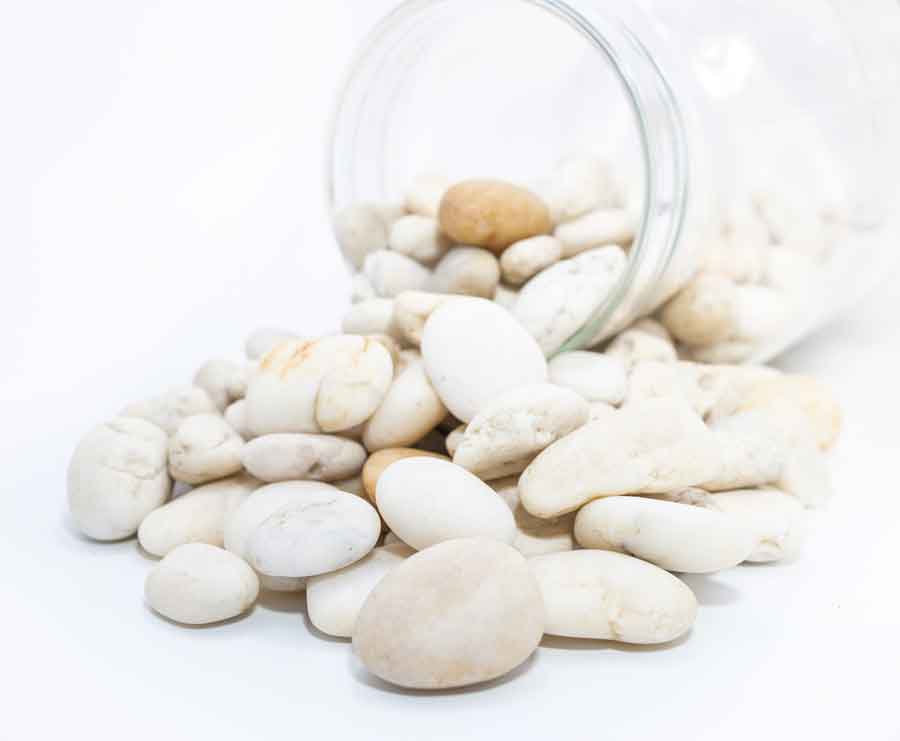 glass pebble jar