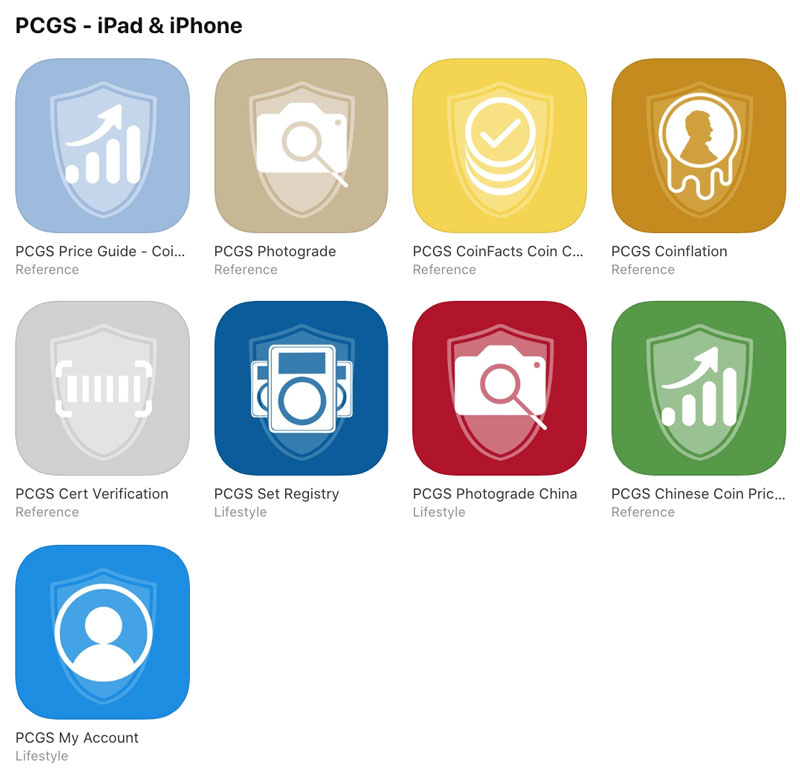 PCGS coin collecting apps