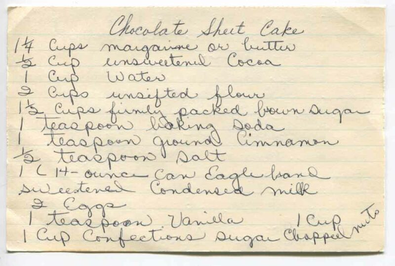 Chocolate Sheet Cake Recipe