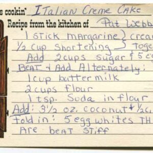 Italian Creme Cake Recipe