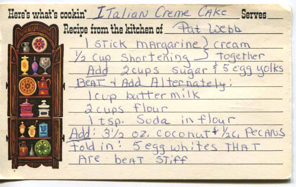 Italian Creme Cake Recipe