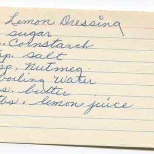 Cooked Lemon Dressing Recipe With Nutmeg