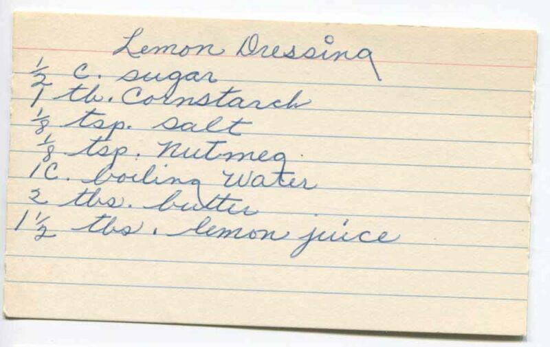 Lemon Dressing Recipe