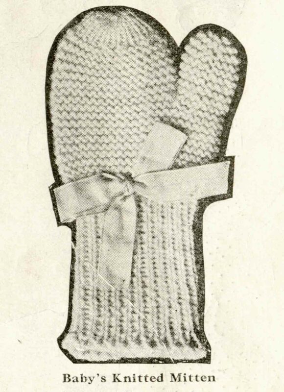 Babys Knitted Mittens Photo Pinckney Feb23 Needlecraft Knitting Pattern Webres