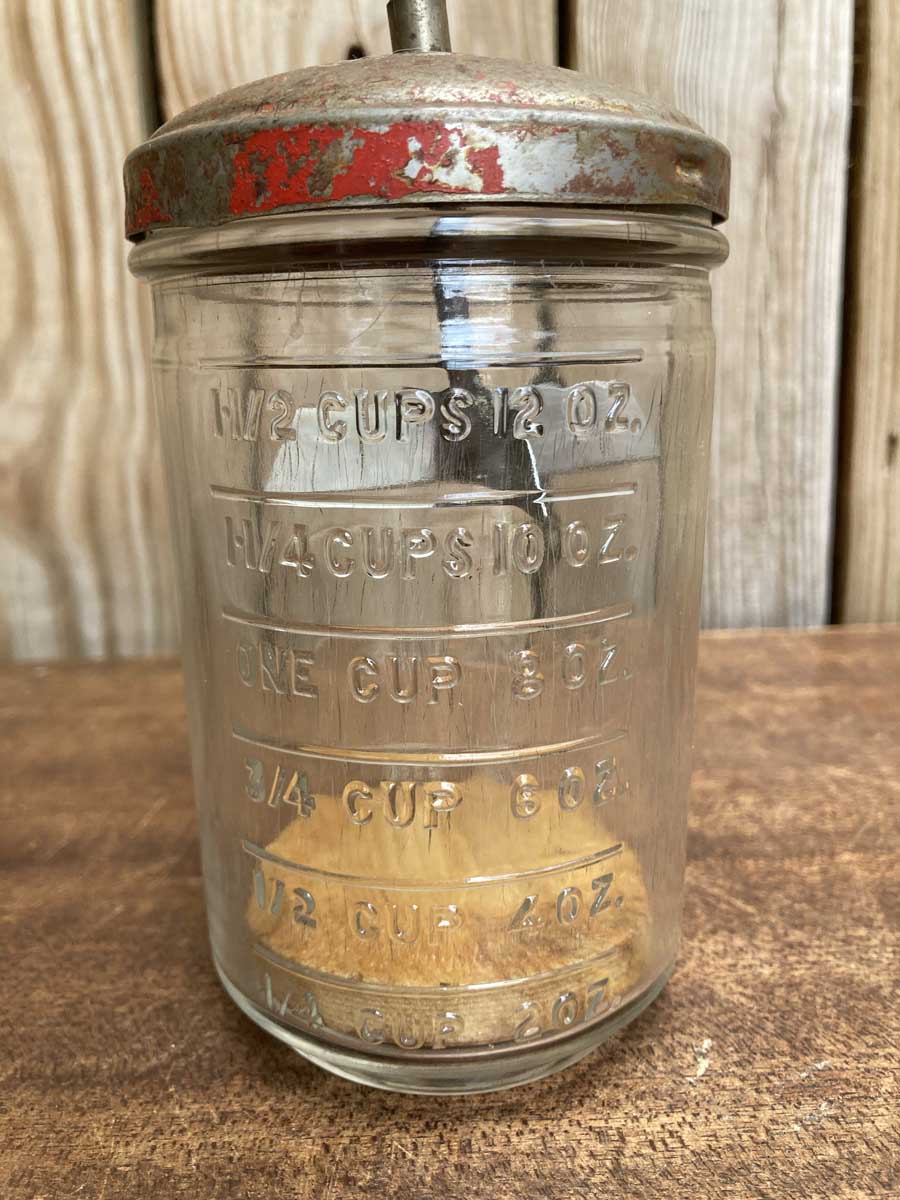 Nut Meat Chopper Original Orange Paint Hazel Atlas Glass Bottom 1930s –  Antiques And Teacups