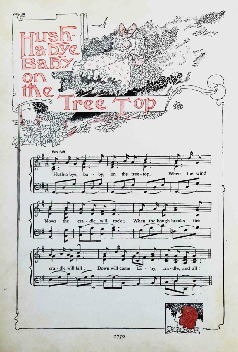Hush A Bye Baby Nursery Rhyme Sheet Music Resalvaged hush-a-bye-baby-nursery-rhyme-sheet-music-resalvaged