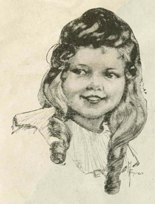 Vintage Young Girl Portrait Drawing Webres