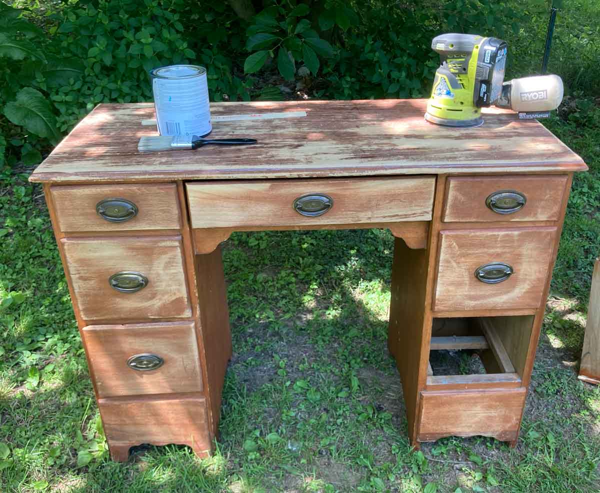 Desk After Sanding