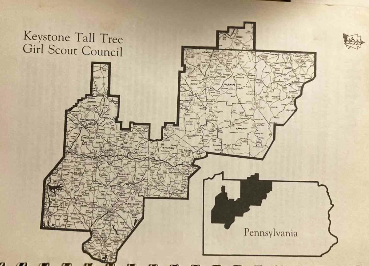 Keystone Tall Tree Girl Scout Council Map