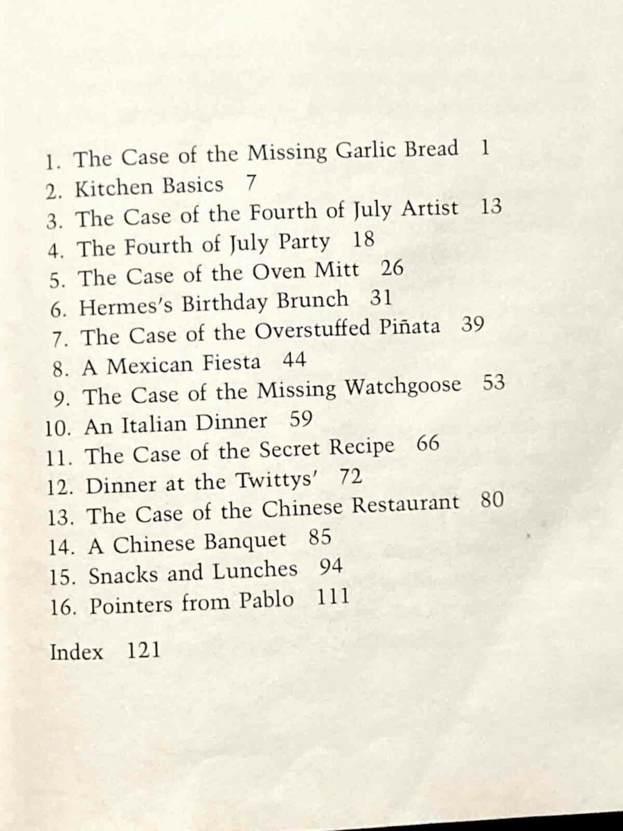 Table Of Contents Encyclopedia Brown Takes Cake